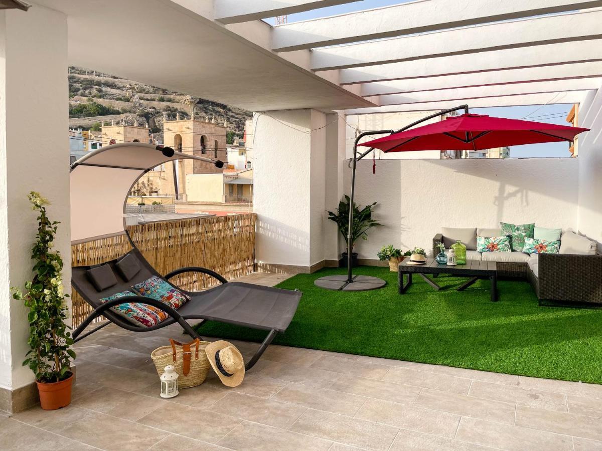 La Terraza. Vistas Al Castillo A 1 Min. De La Playa Alicante Zewnętrze zdjęcie